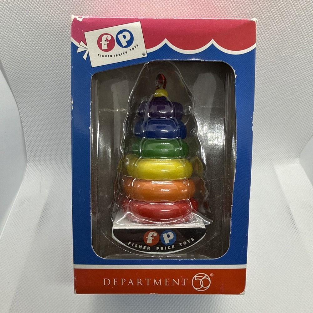 Fisher Price Ring Stack Dept 56‎ Mini NIB 2014 Christmas Ornament